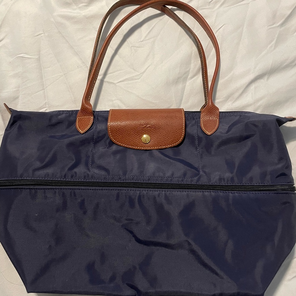 Longchamp Navy Nylon Tote